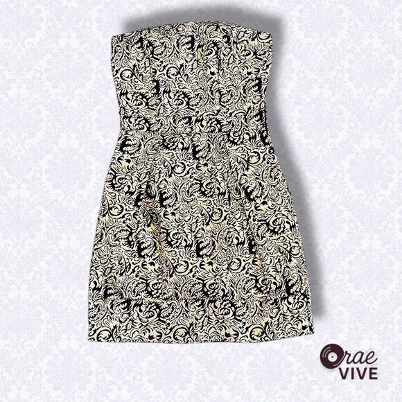 B Darlin Metallic Mini Dress – Soft Gold & Black – Size 1/2 [XS] - Picture 1 of 3